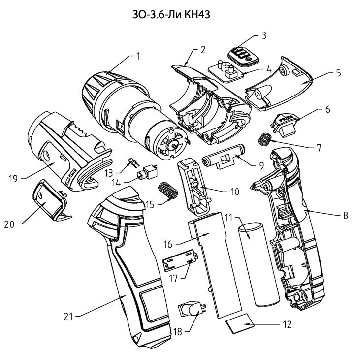 Инструмент [ЗО-3.6-Ли КН43] - посмотреть вариант разборной схемы